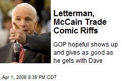 Letterman, McCain Trade Comic Riffs