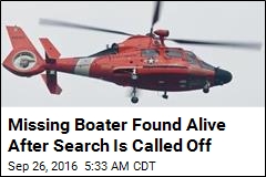 Missing Boater Found Alive After Search Is Called Off