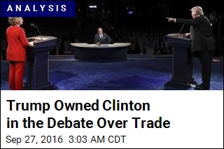 Trump Owned Clinton in the Debate Over Trade