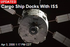 Cargo Ship Docks With ISS