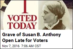 Voters Give Susan B. Anthony &#39;I Voted&#39; Tribute