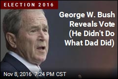 George W. Bush Reveals Vote (He Didn&#39;t Do What Dad Did)