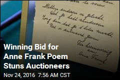 Winning Bid for Anne Frank Poem Stuns Auctioneers