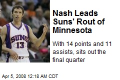 Nash Leads Suns' Rout of Minnesota