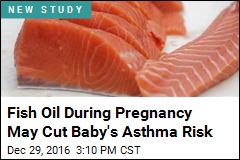 Fish Oil During Pregnancy May Cut Baby&#39;s Asthma Risk