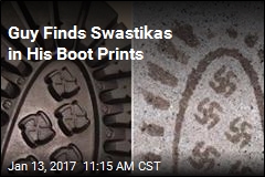 Guy Finds Swastikas in His Boot Prints