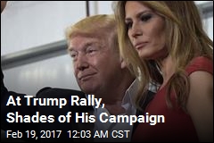 At Trump Rally, Shades of His Campaign