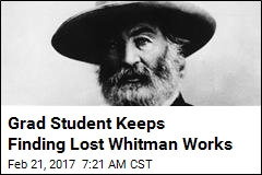 Another Lost Whitman Work Found&mdash;This Time, a Novel