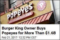 Burger King Owner Buys Popeyes for More Than $1.6B
