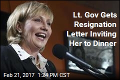 Lt. Gov. Gets Resignation Letter&mdash;From Her Husband