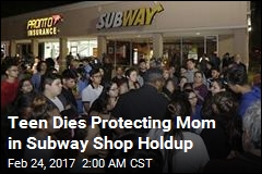 Son Dies Protecting Mom in Subway Shop Robbery