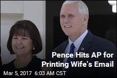 Pence Hits AP for Printing Wife&#39;s Email