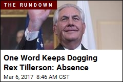 One Word Keeps Dogging Rex Tillerson: Absence