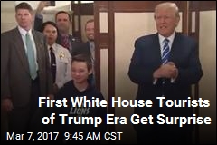 Trump Surprises White House Visitors