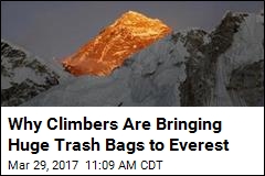 Everest Clean-Up Effort Involves Massive Trash Bags
