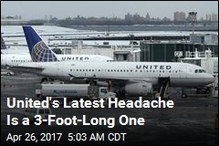 United&#39;s Latest Headache Is a 3-Foot-Long One