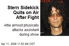 Stern Sidekick Quits on Air After Fight