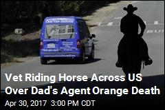 Iraqi War Vet Riding Horse Across US for His Dad