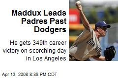 Maddux Leads Padres Past Dodgers