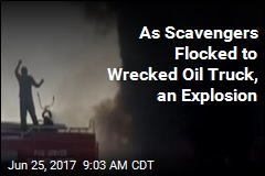 As Scavengers Flocked to Wrecked Oil Rig, an Explosion