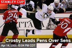 Crosby Leads Pens Over Sens