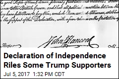Declaration of Independence Riles Some Trump Supporters