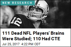 111 Dead NFL Players&#39; Brains Were Studied; 110 Had CTE
