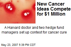 New Cancer Ideas Compete for $1 Million
