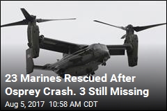 3 Marines Missing After Osprey Crashes Off Australia