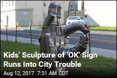 City Moving Kids&#39; Sculpture Over Gang Symbol Fears