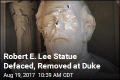 Duke Removes Defaced Robert E. Lee Statue