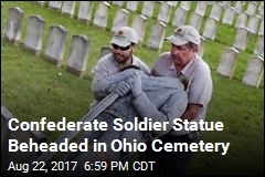 Head Knocked Off Confederate Soldier Statue in Cemetery