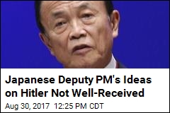 Japan&#39;s Deputy PM Pivots After Saying Hitler Had &#39;Right&#39; Motive