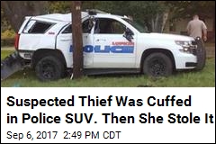 Suspected Thief Was Cuffed in Police SUV. Then She Stole It