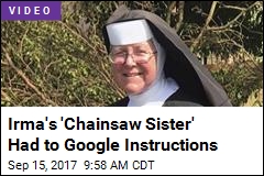 Irma&#39;s Chainsaw-Wielding Nun Laughs Off Internet Fame