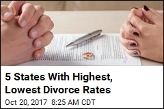 5 States With Highest, Lowest Divorce Rates