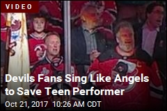 Devils Fans Sing Like Angels to Save Teen Performer