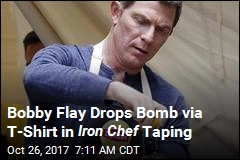 Bobby Flay Sows Confusion With Dramatic I-Quit Shirt
