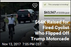 GoFundMe Raises Money for Cyclist Who Flipped Off Trump Motorcade