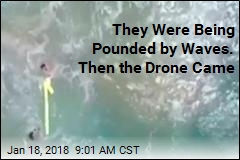 A &#39;Historic&#39; Rescue in Heavy Surf, Thanks to a Drone