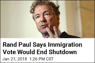 Rand Paul Says Immigration Vote Would End Shutdown