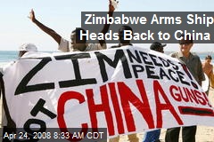 Zimbabwe Arms Ship Heads Back to China