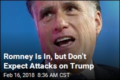 Romney Is In, but Don&#39;t Expect Attacks on Trump