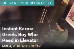 Instant Karma Greets Boy Who Peed in Elevator