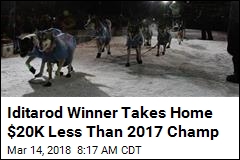 Iditarod Winner Takes Home $20K Less Than 2017 Champ