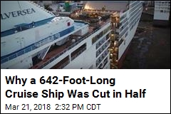 Cruise Ship Cut in Half So It Can Be Made Longer