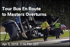Tour Bus En Route to Masters Golf Tournament Overturns