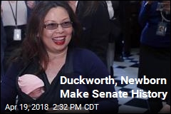 Duckworth&#39;s Baby Joins Her for Historic Vote