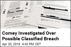Comey Investigated Over Possible Classified Breach