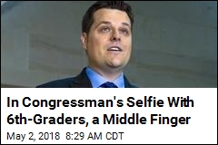 Congressman&#39;s Selfie Marred by 6th-Grader Flipping the Bird